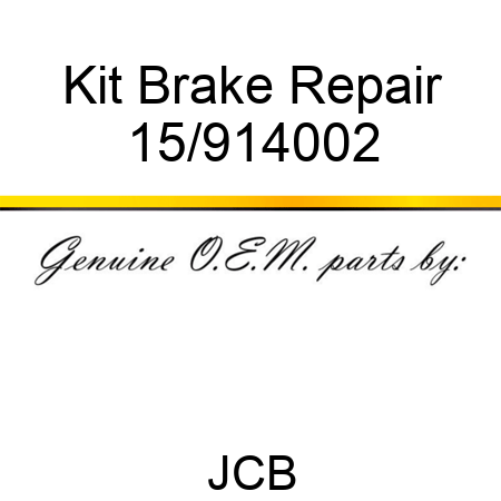 Kit, Brake Repair 15/914002