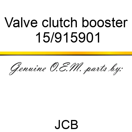 Valve, clutch booster 15/915901