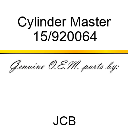 Cylinder, Master 15/920064