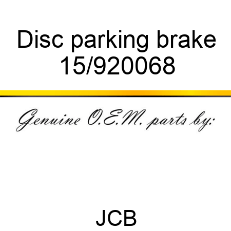 Disc, parking brake 15/920068