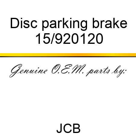 Disc, parking brake 15/920120