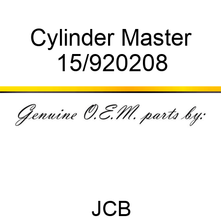Cylinder, Master 15/920208