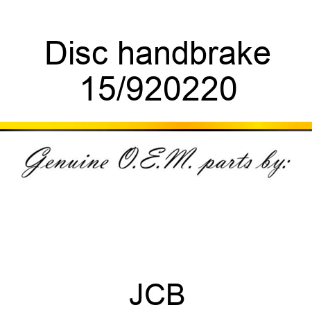 Disc, handbrake 15/920220