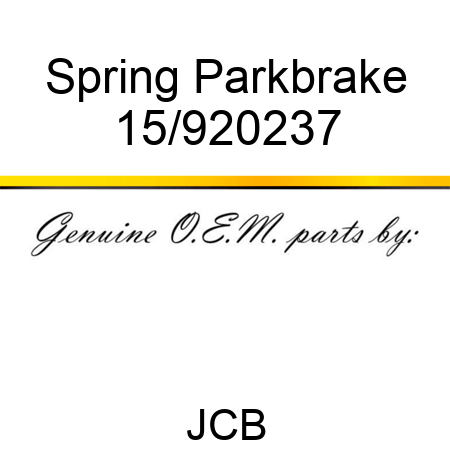 Spring, Parkbrake 15/920237