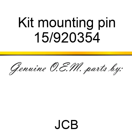 Kit, mounting pin 15/920354