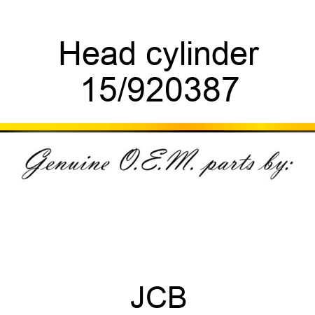 Head, cylinder 15/920387