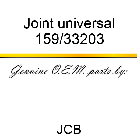 Joint, universal 159/33203
