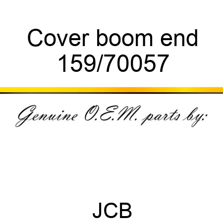 Cover, boom end 159/70057