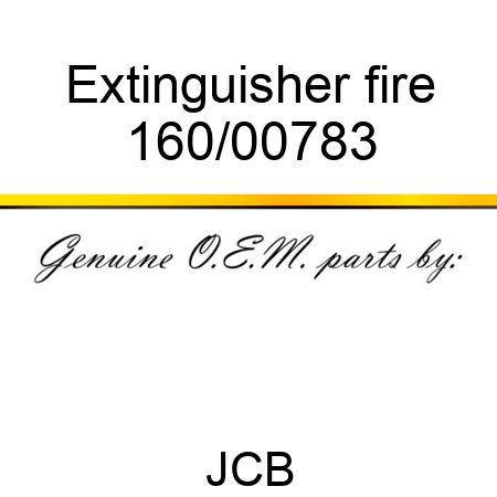 Extinguisher, fire 160/00783