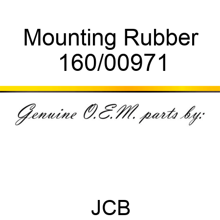 Mounting, Rubber 160/00971