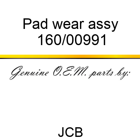Pad, wear assy 160/00991