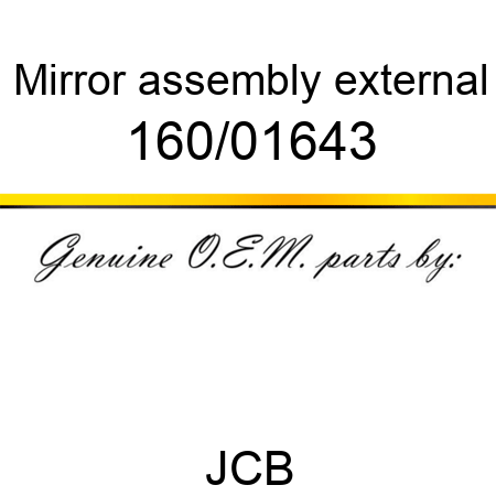 Mirror, assembly, external 160/01643