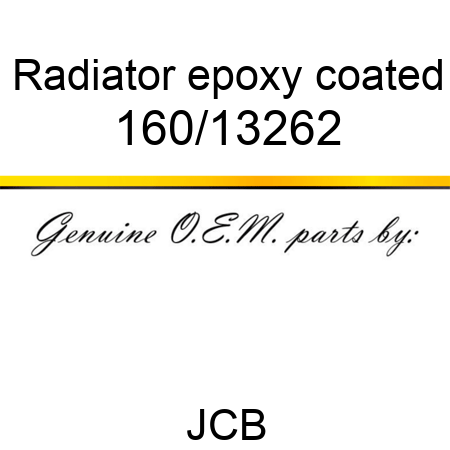 Radiator, epoxy coated 160/13262