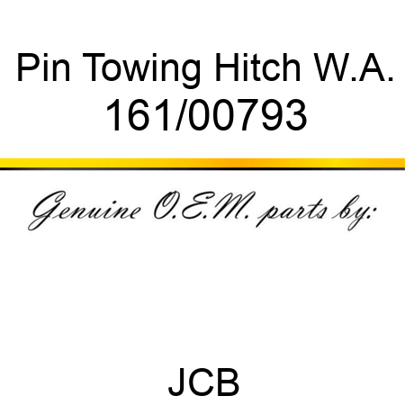 Pin, Towing Hitch W.A. 161/00793