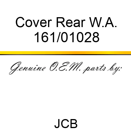 Cover, Rear W.A. 161/01028