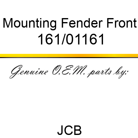 Mounting, Fender Front 161/01161