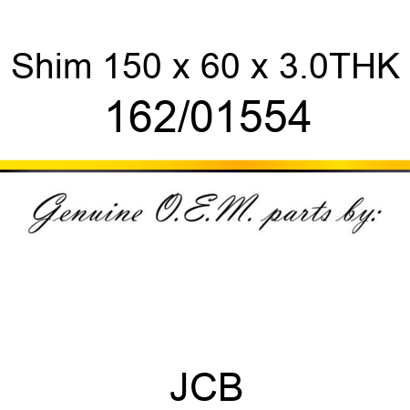 Shim, 150 x 60 x 3.0THK 162/01554