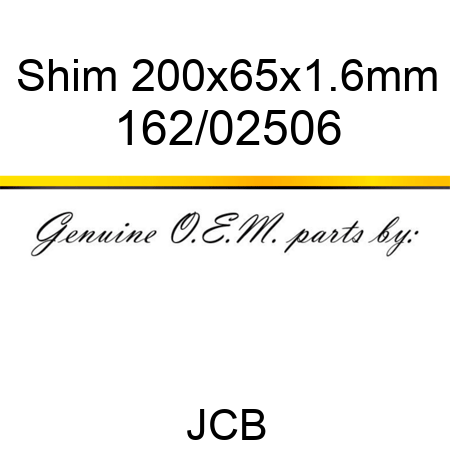 Shim, 200x65x1.6mm 162/02506