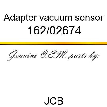 Adapter, vacuum sensor 162/02674