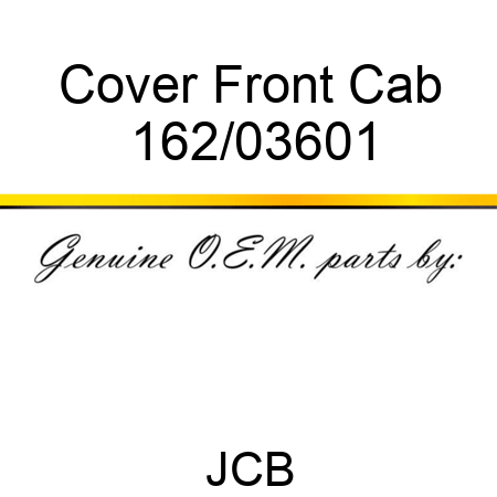 Cover, Front Cab 162/03601