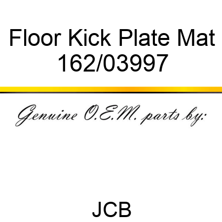 Floor, Kick Plate Mat 162/03997