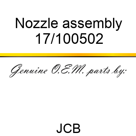 Nozzle, assembly 17/100502