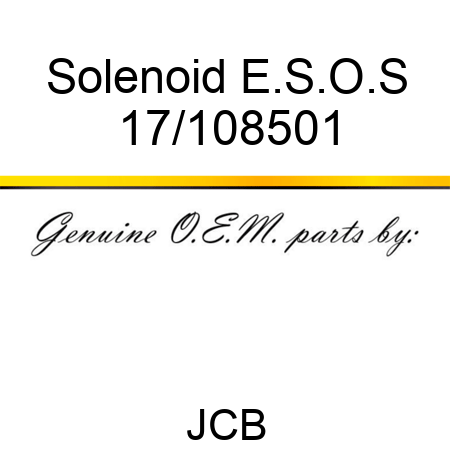 Solenoid, E.S.O.S 17/108501