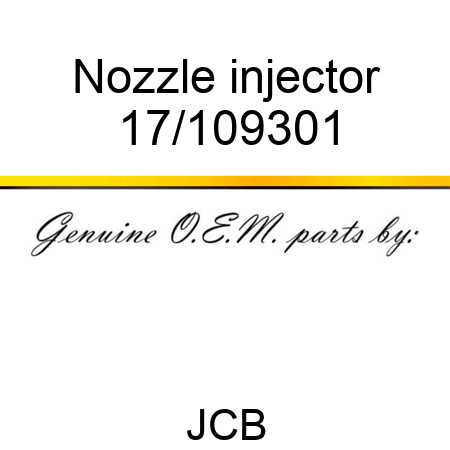 Nozzle, injector 17/109301