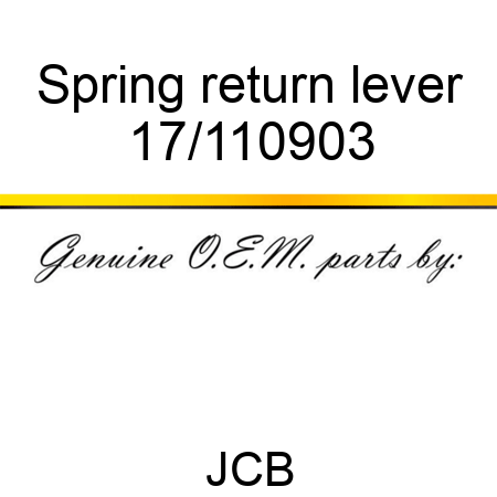 Spring, return lever 17/110903