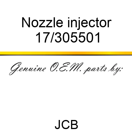 Nozzle, injector 17/305501