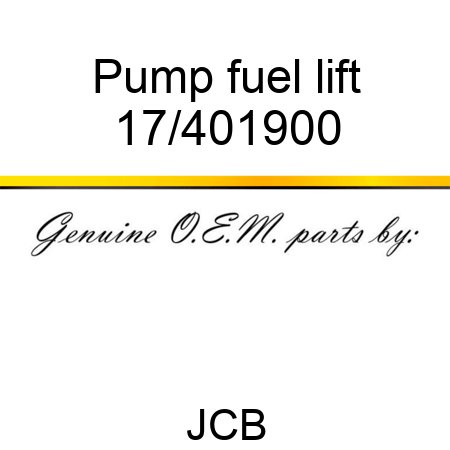 Pump, fuel lift 17/401900