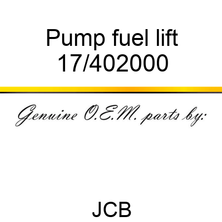 Pump, fuel lift 17/402000