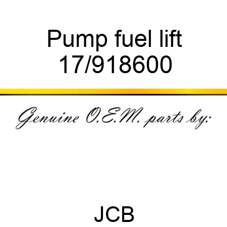 Pump, fuel lift 17/918600