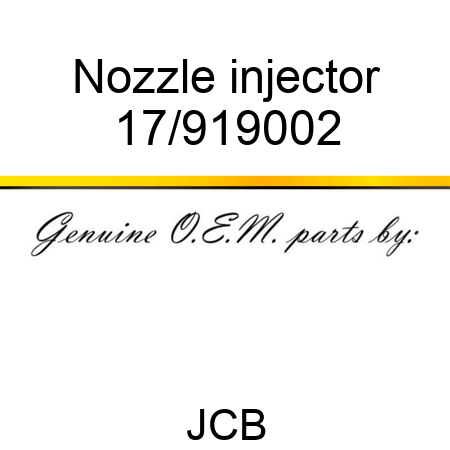 Nozzle, injector 17/919002