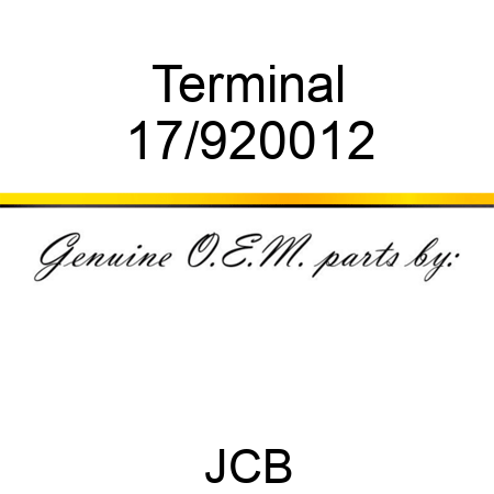 Terminal 17/920012