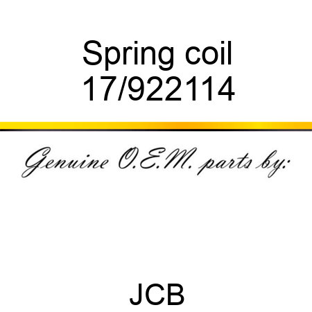 Spring, coil 17/922114