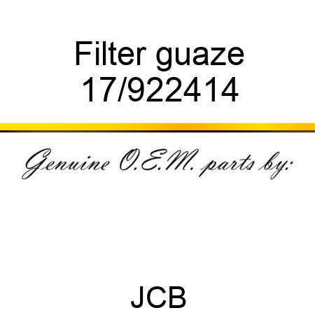 Filter, guaze 17/922414