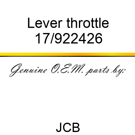 Lever, throttle 17/922426