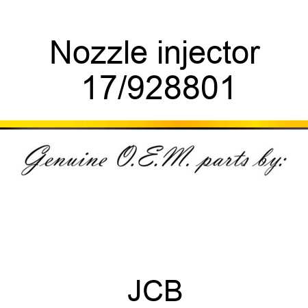 Nozzle, injector 17/928801