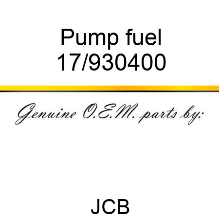 Pump, fuel 17/930400