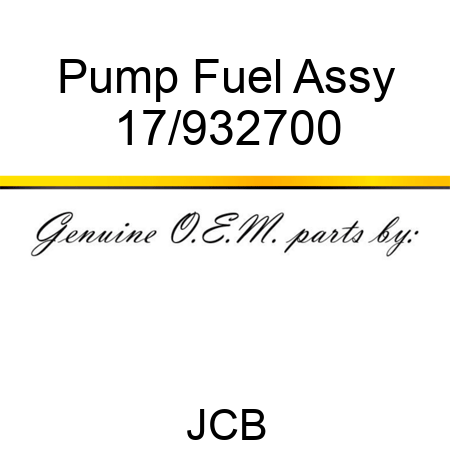 Pump, Fuel, Assy 17/932700