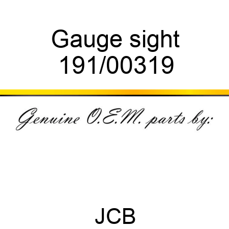 Gauge, sight 191/00319