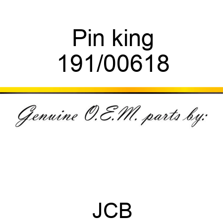 Pin, king 191/00618