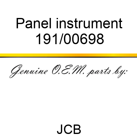 Panel, instrument 191/00698