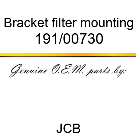 Bracket, filter mounting 191/00730