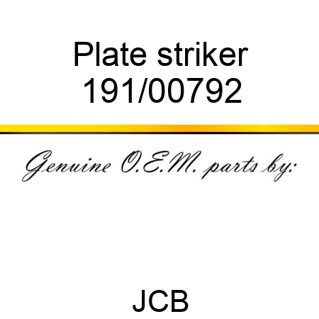 Plate, striker 191/00792