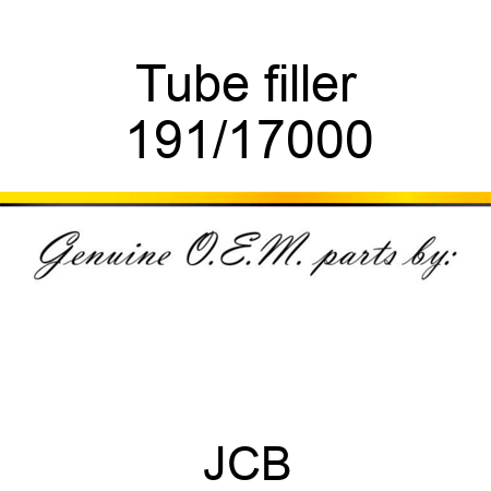 Tube, filler 191/17000