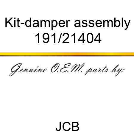 Kit-damper assembly 191/21404