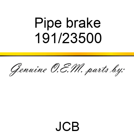 Pipe, brake 191/23500