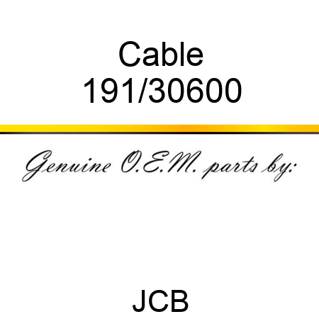 Cable 191/30600